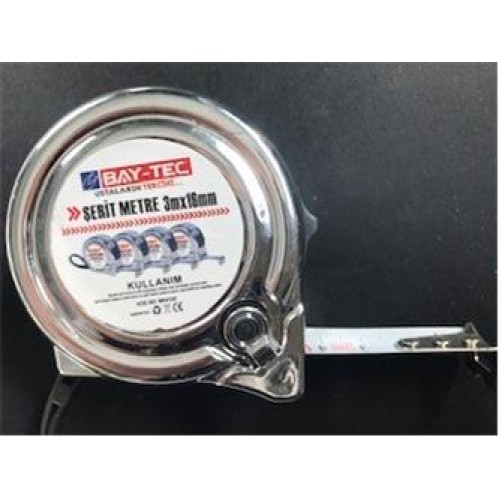 Bay-Tec Mk4145 3Mt 16MM Krom Şerit Metre 