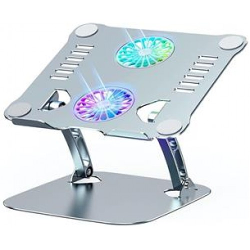 Daytona  Dyt-801 Gri Alüminyum Usb RGB Çift Fanlı Ayarlanabilir 15.9 Notebook Stand V4.0