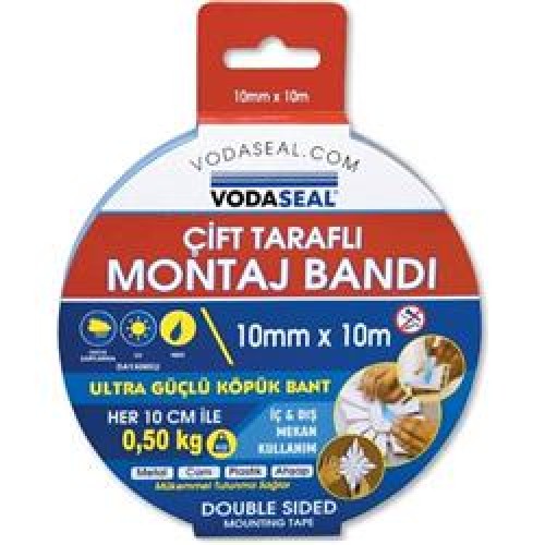 Vodaseal Çift Taraflı Montaj Bandı 10X10mt Kablo Kanalları İçin