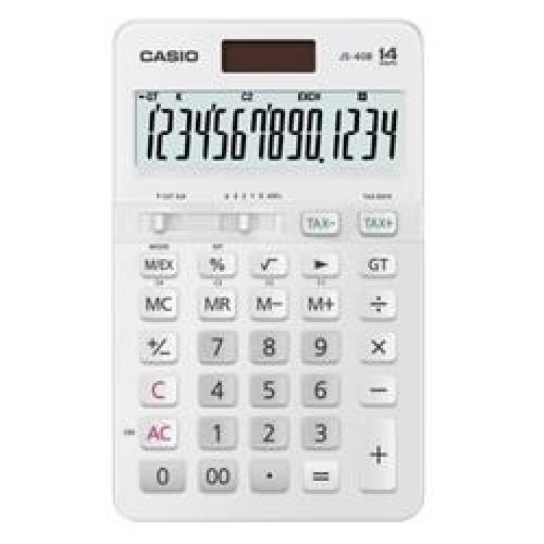 Casio JS-40B-WE Beyaz Profesyonel 14 Hane Masa Üstü Hesap Makinesi