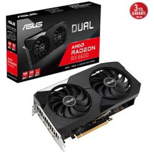 Asus Radeon RX 6600 Dual 8G 8GB GDDR6 128 Bit Gaming Ekran Kartı