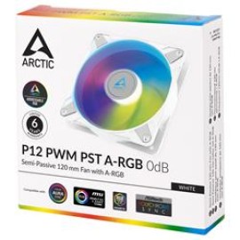 ARCTIC AR ACFAN00254A P12 PWM PST A-RGB 0dB 120mm Beyaz Çerçeve