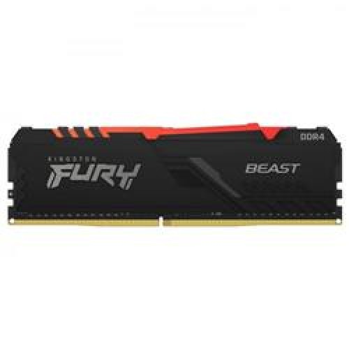 Kingston Fury Beast RGB KF436C18BBA-16 16GB (1x16GB) DDR4 3600MHz CL18 Siyah Gaming Ram (Bellek)