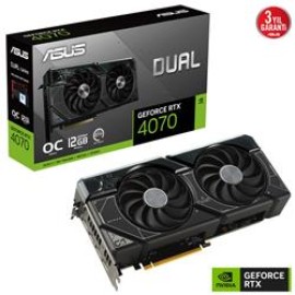 Asus GeForce RTX4070 DUAL-RTX4070-O12G DUAL OC Edition 12GB GDDR6X 192 Bit Ekran Kartı