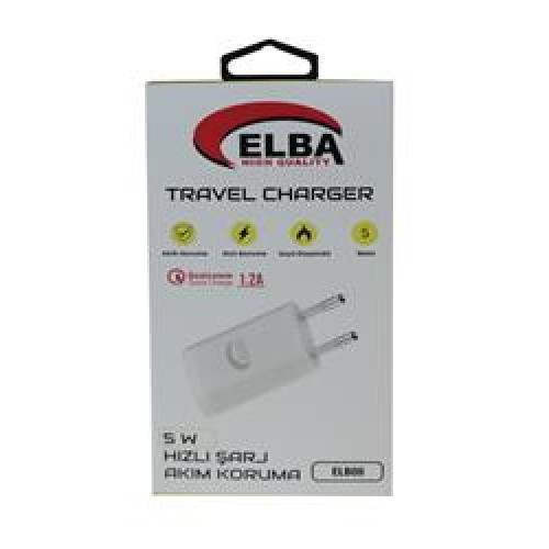 Elba Elb08 5W 1.2A Hızlı Şarj Akıllı Koruma Usb EV Şarj Kafa 