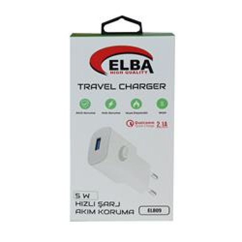 Elba Elb09 5W 2.1A Hızlı Şarj Akıllı Koruma Usb EV Şarj Kafa 