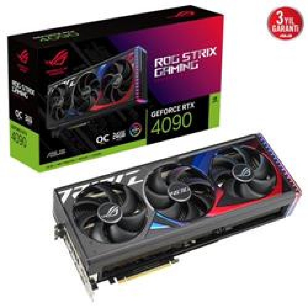 Asus ROG Strix GeForce RTX4090 OC ROG-STRIX-RTX4090-O24G-GAMING 24GB GDDR6X 384Bit DX12 Ekran Kartı