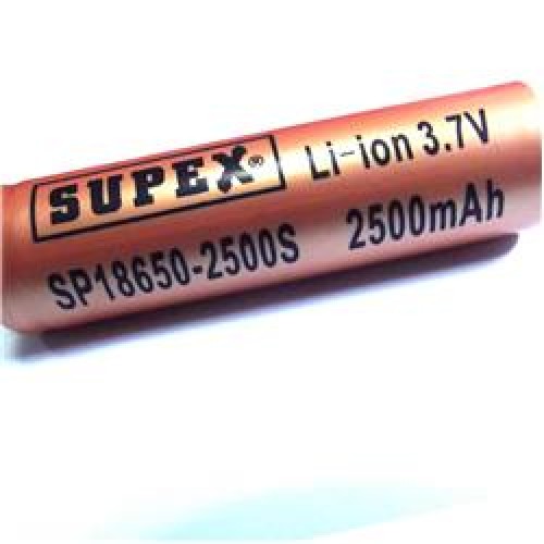 Supex ICR18650-2600MA 3.7V 5C Lityum ion Pil