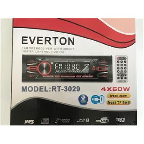 Everton Rt-3029 Bluetooth Tf-Usb Kart Color Lcd Aux Fm 4X60W Kumandalı Oto Teyp