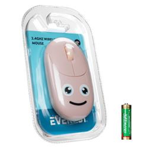 Everest SM-26 FASHION 2.4Ghz Pembe Kabartmalı Kablosuz Mouse