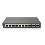 Ruijie-Reyee RG-ES110D-P 8 Port Poe+ 10-100 Mbps 2 Port 10-100-1000 Mbps Uplink Switch Çelik Kasa