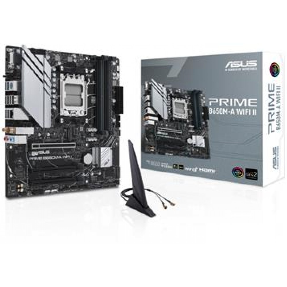 Asus Prime B650M-A WIFI II AMD B650 Soket AM5 DDR5 6400(OC)MHz mATX Gaming (Oyuncu) Anakart