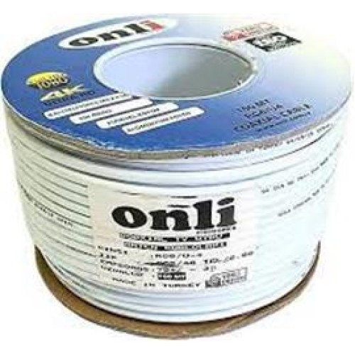 Onli RG6-U4 48 Tel 0,90 CCS-AL 100 metre Anten Uydu Kablosu 