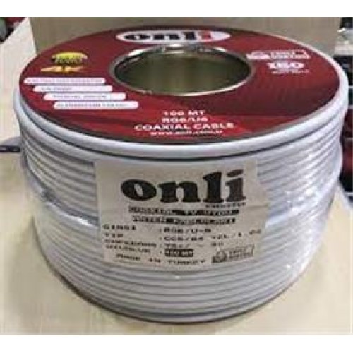 Onli RG6-U6 64 Tel 1,02 CCS-AL 100 metre Anten Uydu Kablosu 