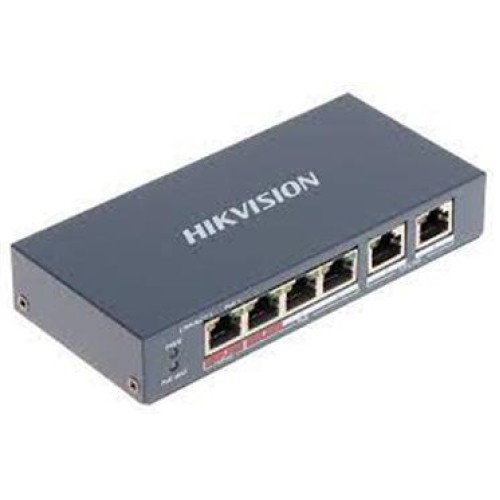 Hikvision DS-3E0106P-E-M 4 Portlu 10-100 Fast Ethernet Switch- 4 Port Poe 35W