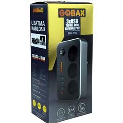 Gobax Mg-103 3xusb 2.1a 3x Priz Anahtarli Termal Akim Korumali Priz 2mt Kablo