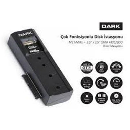 Dark DK M2 NVME +3.5 -2.5 SATA HDD- SSD  Disk İstasyonu