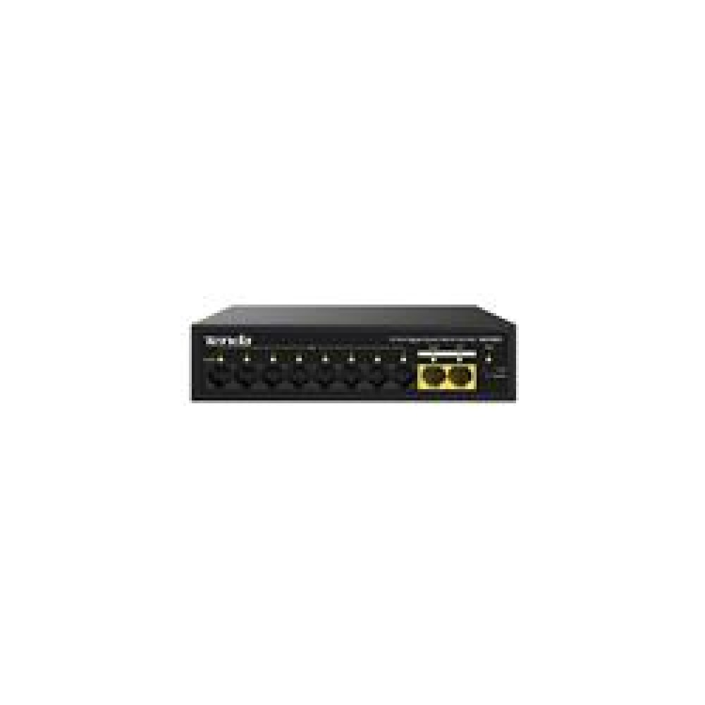 Tenda SG110PC 10 Port 8 Port Poe+ 10-100-1000 Mbps + 2 Port Uplink Switch Çelik Kasa Rack Mount