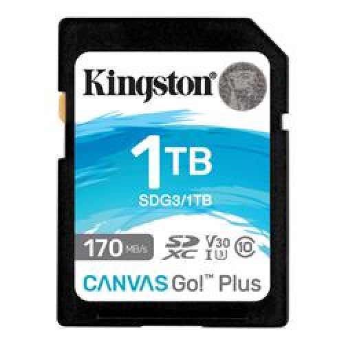 Kingston SDG3-1TB 1TB SDXC Canvas Go Plus 170R C10 UHS-I U3 V30 Hafıza Kartı