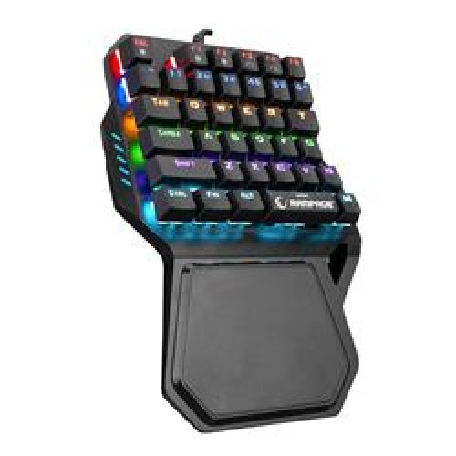 Rampage KB-R77 PALM USB Rainbow Backlight  Blue Switch Mekanik 36 Tuşlu Mini Gaming Oy Klavyesi