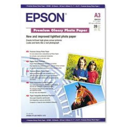 Epson A3 255Gram 20'li Premium Glossy Fotoğraf Kağıdı S041315