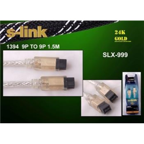 S-link SLX-999 1.5mt 9-9 1394 Firewire Gold Kablo