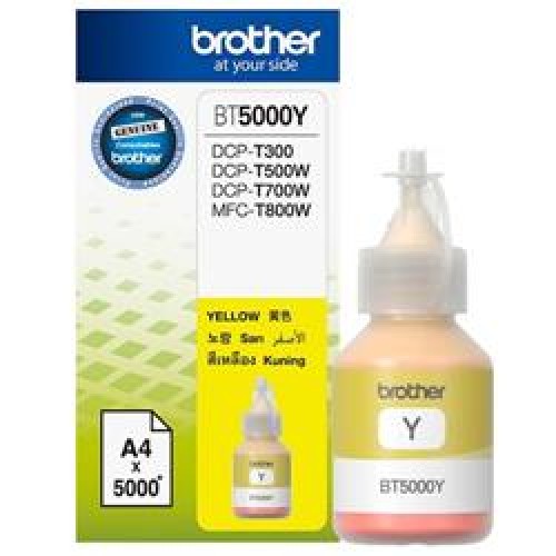 Brother BT5000Y Yellow Sarı 5.000 Sayfa Şişe Mürekkep DCP-T300-310-500-510-700-710 MFC-T800-810