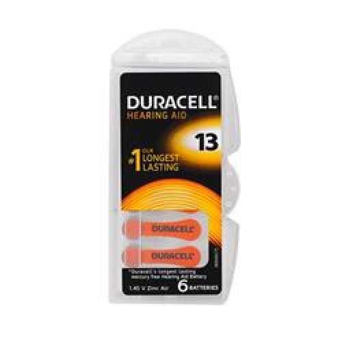 Duracell 13 Numara Düğme Kulaklık Pili İşitme Cihazı İçin 6'lı Paket