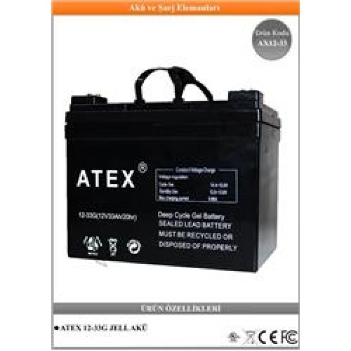 Atex 12-33G Jell Akü