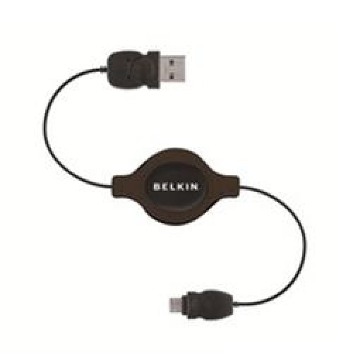 Belkin BLK-F3U156cw2.6-MOB 1.5m Makaralı Usb AM-Mi 5pin Kablosu