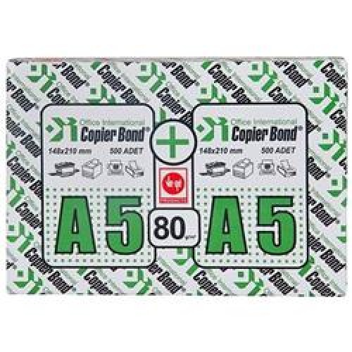 Copier Bond A5 Fotokopi Kağıdı 80gr-500 li 1 koli= 10 Paket