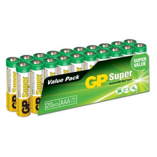 Süper Alkalin LR03 AAA Boy İnce Kalem Pil 20li Paket GP24A-2VS20