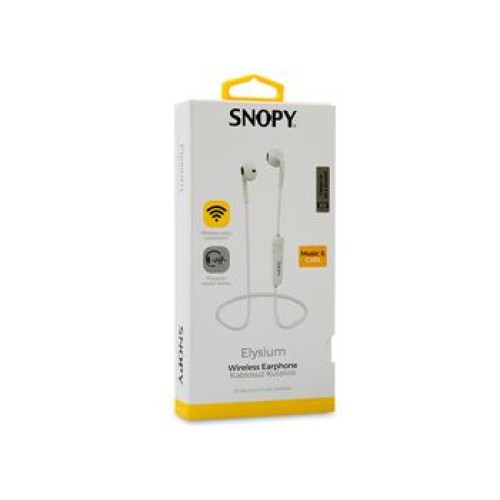 Snopy SN-BT160 Elysium Mobil Telefon Uyumlu Bluetooth Kulak içi Beyaz Kulaklık 