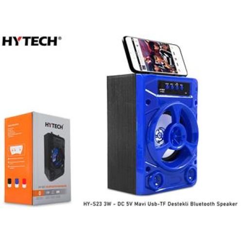 Hytech HY-S23 3W - DC 5V Mavi Usb-TF Destekli Bluetooth Speaker