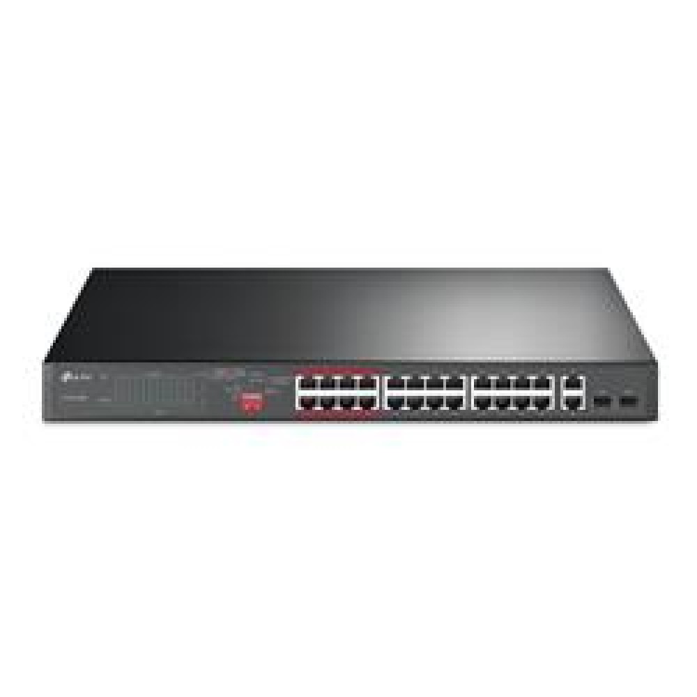Tp-Link TL-SL1226P 24 Port 10-100 Mbps Poe+ 2 Port 10-100-1000 Mbps Switch 2 Port SFP Çelik Kasa