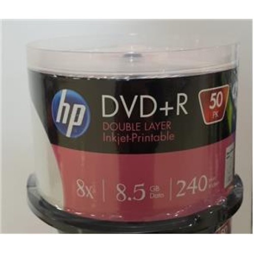 HP DVD+R DL 8.5GB Printable 50 Cakebox