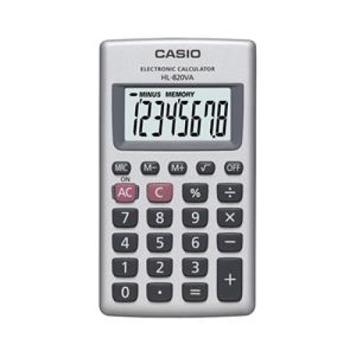 Casio HL-820VA-W 8 Hane Beyaz Cep Tipi Hesap Makinesi