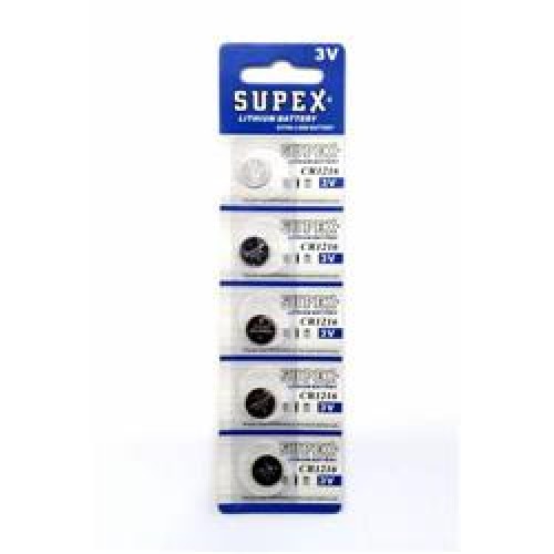 Supex CR1216-C5 3V Lityum Düğme Pil 5'li Paket