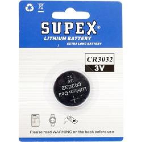 Supex CR3032 3V Lityum Düğme Pil Tekli Paket