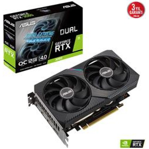 Asus GeForce RTX3060 Dual O12G 12GB GDDR6 192 Bit DUAL-RTX3060-O12G-V2 Gaming Ekran Kartı