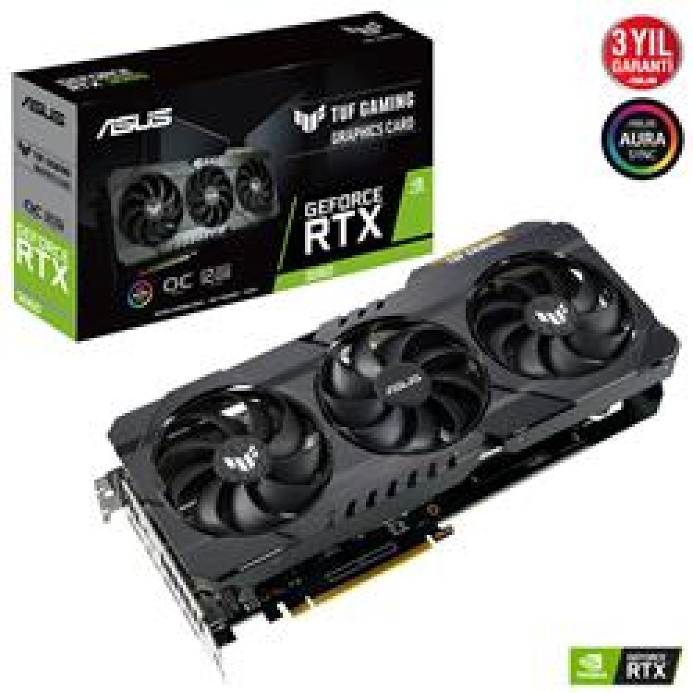 Asus GeForce RTX3060 OC 12GB 192Bit GDDR6 PCI-Express 4.0 Ekran Kartı (TUF-RTX3060-O12G-V2-GAMING)