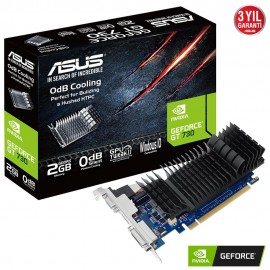 Asus Nvidia GeForce GT730 2GB 64Bit GDDR5 (Analog+HDMI+DVI) Ekran Kartı GT730-SL-2GD5-BRK