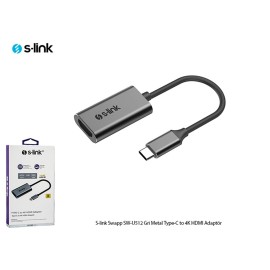 S-link Swapp SW-U512 4K@30Hz Gri Metal Type-C to 4K HDMI Adaptör