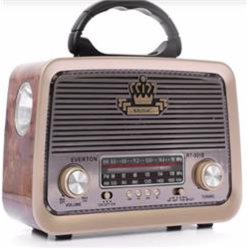 Everton RT-301 Bluetooth-USB-SD-FM Şarjlı  Nostaljik Radyo El Fenerli