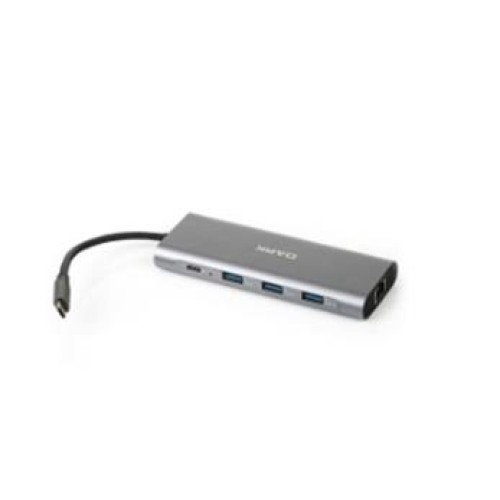 Dark USB 3.1 Type C 9 in 1 Ethernet - HDMI - TF SD Kart Okuyucu - USB 3.0 - Çevirici HUB