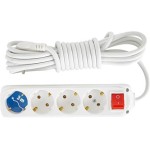 Almera 4lü Anahtarlı 3mt Topraklı Priz