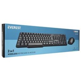 Everest KM-6852 Siyah Usb Kablosuz Combo Q Standart Klavye + Mouse Set
