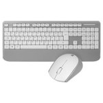 Everest KM-6176 OFFICAL Beyaz-Gri Kablosuz Combo Q Multimedia Klavye + Mouse Set