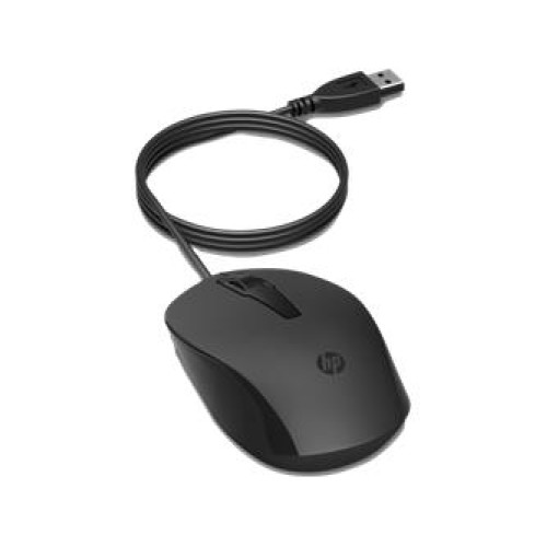 HP 150 240J6AA Siyah Kablolu Optik Kablolu Mouse 1600 DPI Optik Sensörlü 