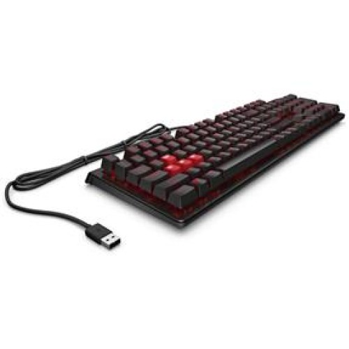HP 6YW75AA OMEN Encoder Kahverengi Cherry MX Mekanik Anahtarlı Oyuncu Klavyesi Türkçe - Siyah 